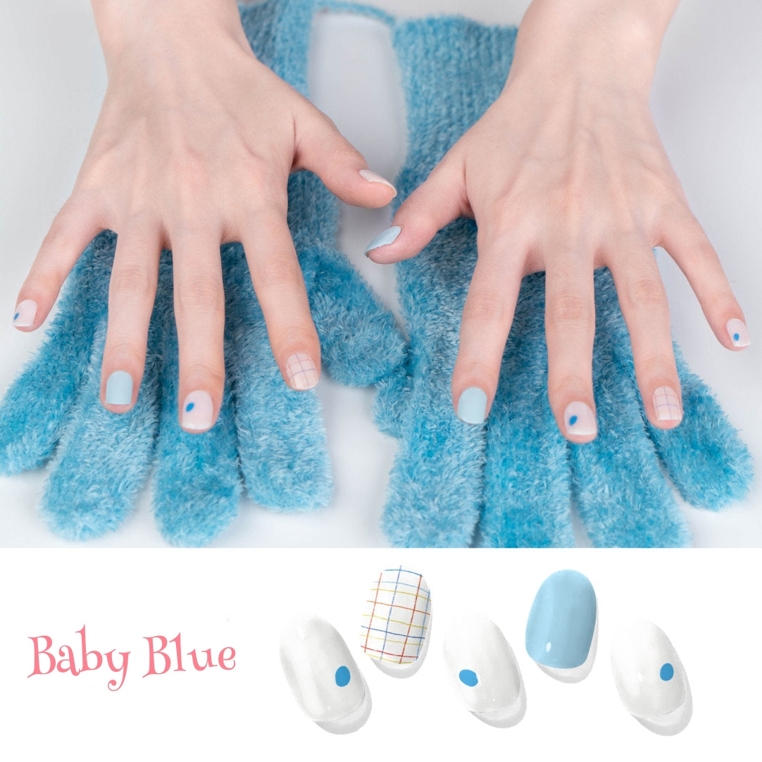 Gel Nail Strips | Baby Blue